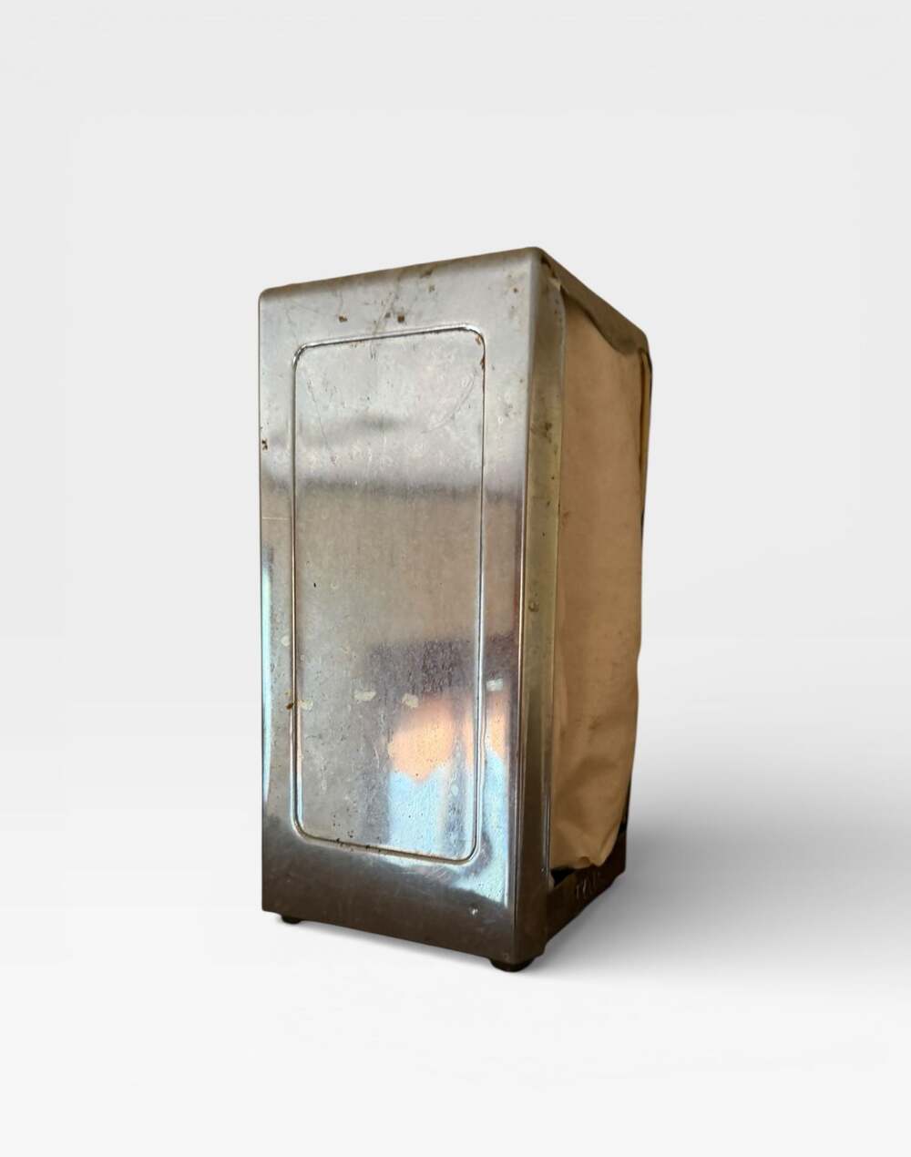 Vintage Hynap Chrome Napkin Dispenser Tabletop Diner Restaurant Retro 1950s